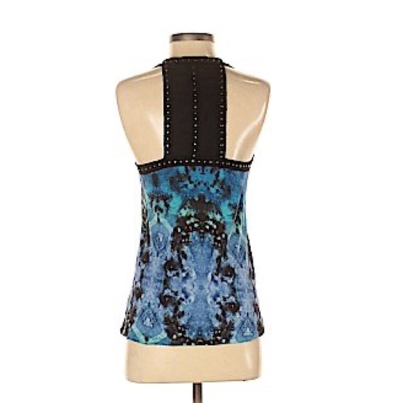 Urban Outfitters Black Studded Blue Green Tank - Picture 2 of 6